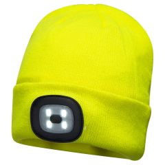 BO29 Beanie LED Head Light USB Rechargeable-Yellow-Pack 3 
