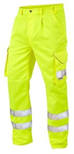Leo Bideford CT01 Hi-Vis Trousers-Yellow-30R