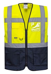 C476 Warsaw Executive Vest -Yellow/Navy-XL