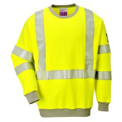 FR72 FR Anti-Static Hi-Vis Sweatshirt -Yellow-S