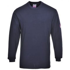 FR11 Flame Resistant Anti-Static Long Sleeve T-Shirt-Navy-XS