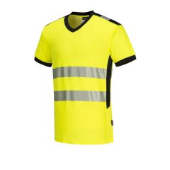 PW310 PW3 Hi-Vis V-neck T-shirt S/S-Yellow-L