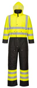 S485 Hi-Vis Contrast Coverall - Lined-Yellow/Black-S