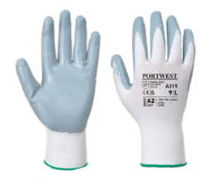 A319 Flexo Grip Nitrile Glove (Retail Pack)-Grey-M-Pair