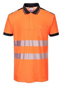 T180 PW3 Hi-Vis Polo Shirt S/S-Orange-XL
