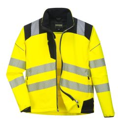 T402 PW3 Hi-Vis Softshell Jacket -Yellow/Black-M