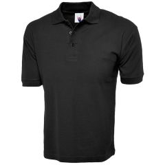 UC112 Cotton Rich Polo Shirt-Black-XS
