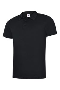 UC127 Mens Super Cool Polo Shirt-Black-XS