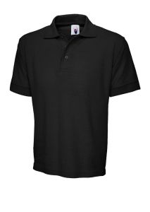 UC104 Ultimate Cotton Polo Shirt-Black-XS