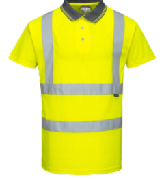 S477 Hi-Vis S/S Polo Shirt-Yellow-S